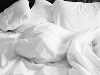 Photo of a messy bed