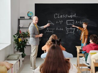 teacher talking to the class