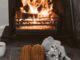 Expert tips to liven up your home this winter - person wearing gray and white socks near brown fireplace