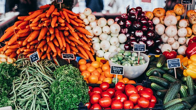 variety of vegetables on display