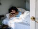 woman girl bed bedroom